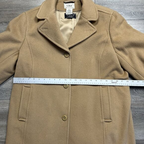 L.L Bean Women's 18 PET Classic Lambswool Knee Length Polo Coat Thinsulate - Picture 5 of 5